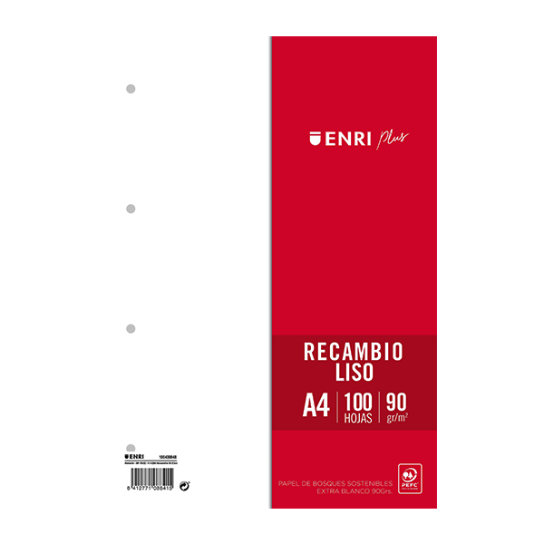 Recambio Enri f° 4 taladros liso 90 g