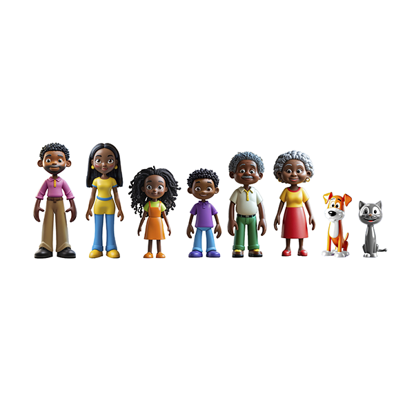 Familia Africana 8 figuras