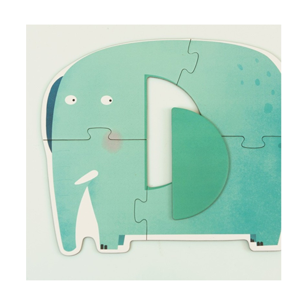 Puzzle geométrico de animales