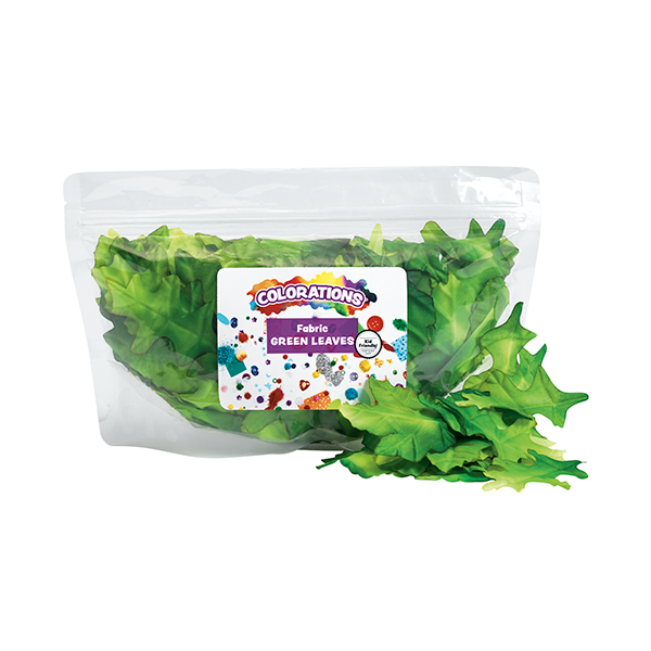 Hojas verdes de tela. Set 200 u.