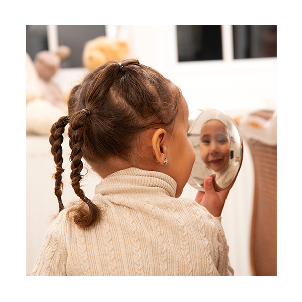 Botones plateados sensoriales reflectantes 7 u.