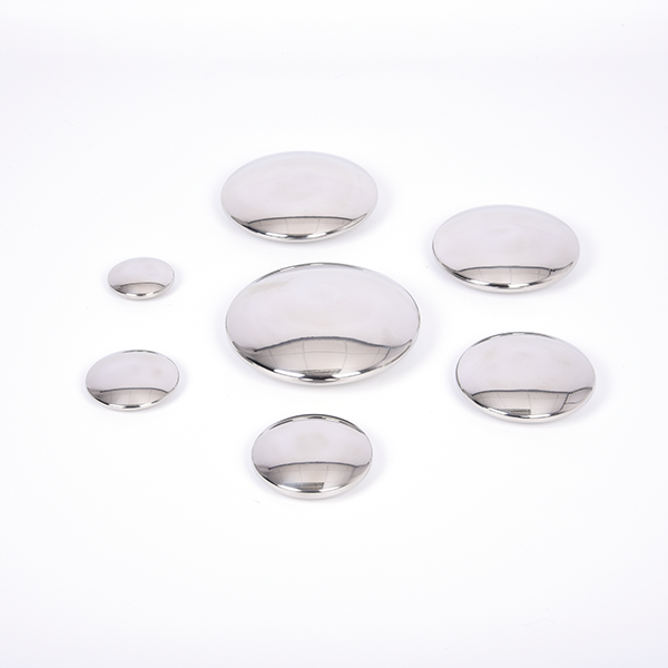 Botones plateados sensoriales reflectantes 7 u.