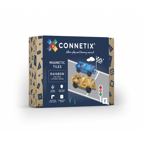 Coches arcoíris Connetix. Pack 2 u.