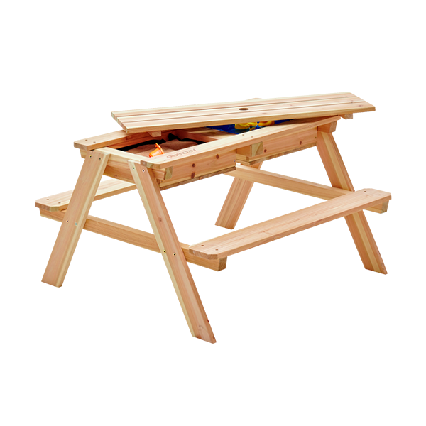 Mesa picnic y Arenero de madera