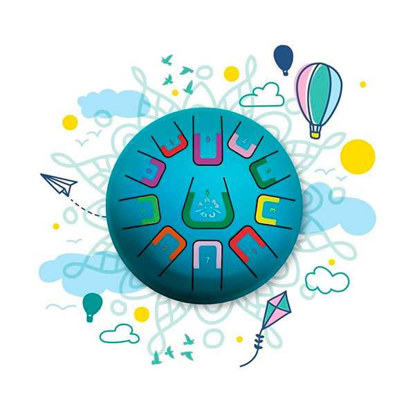 Tambú turquesa 11 notas Ø20,5 cm