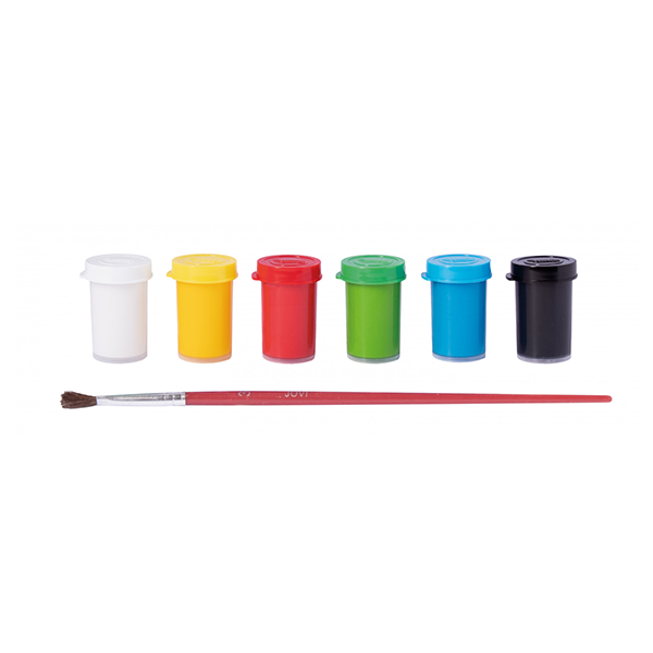 Témpera 6 botes 15 ml colores surtidos