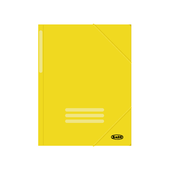 Carpeta gomas cartón Amarillo (20/100)