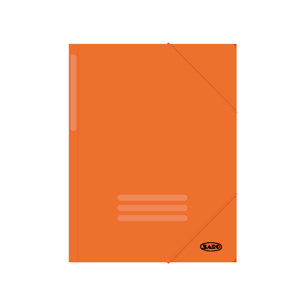 Carpeta gomas cartón Naranja (20/100)