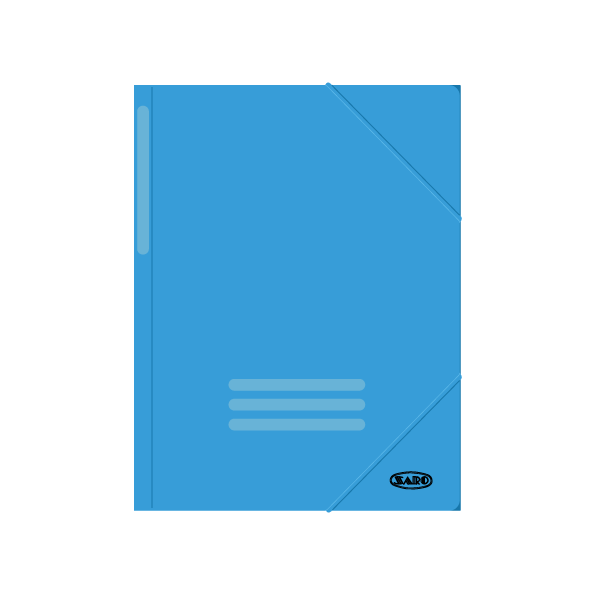 Carpeta gomas cartón Azul claro (20/100)