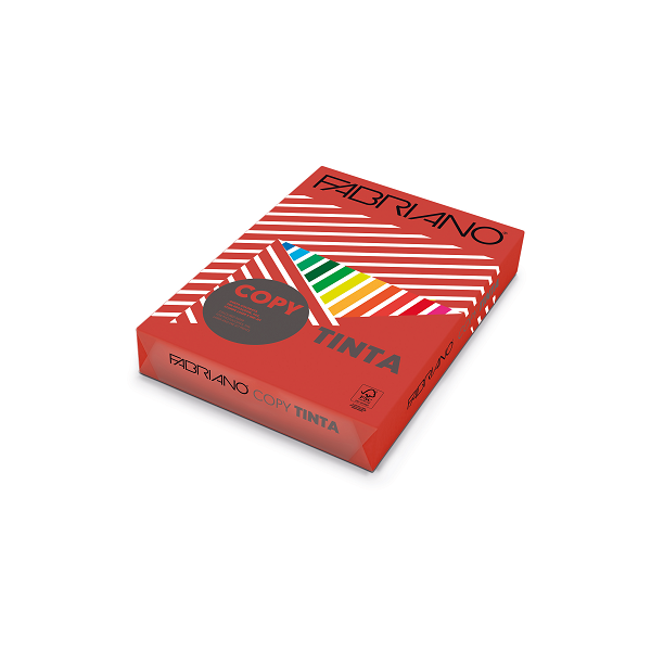 Paq. 500 h. papel Colore A4 Rojo