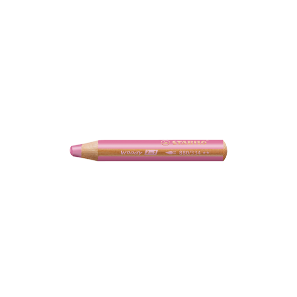 Estuche 5 lápices Stabilo Woody 3 en 1 Rosa (5)