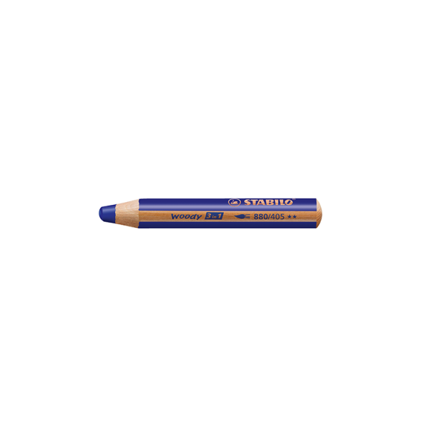 Estuche 5 lápices Stabilo Woody 3 en 1 Azul ultramar (5)