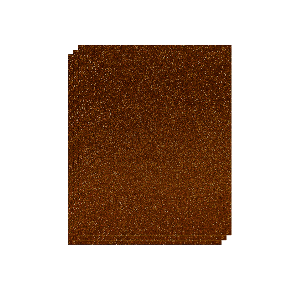 Bolsa 3 planchas Eva 40x60 cm. Purpurina Marrón
